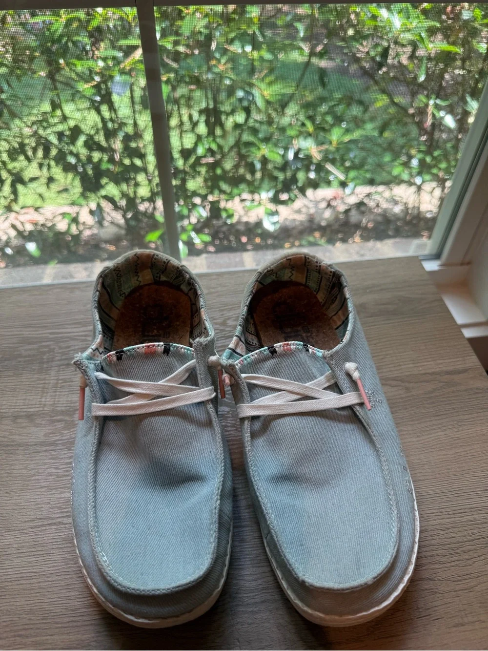 HeyDude Canvas Shoes in Light Blue